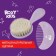 Soft comb-gear and scallop with pile of sheep's wool, lavender color