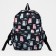 Youth backpack made of textiles, external pocket, black color