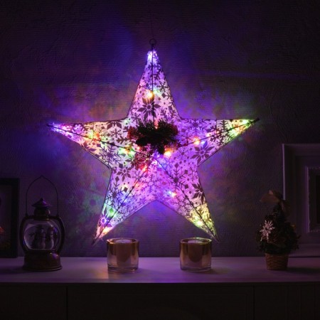LED figure "Star" 30 cm, metal, 220 V, glow of multi-4