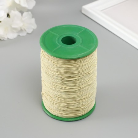 Spandex for beads, length 500 m, col. Pale yellow-1