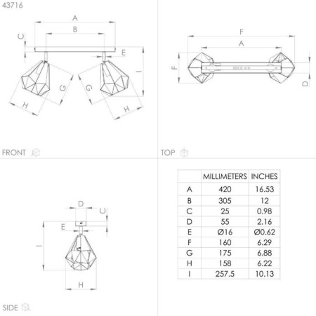 Carlton E27 2x40W-4
