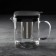 Glass teapot "Quatro", 1 l, with a metal sieve, black color