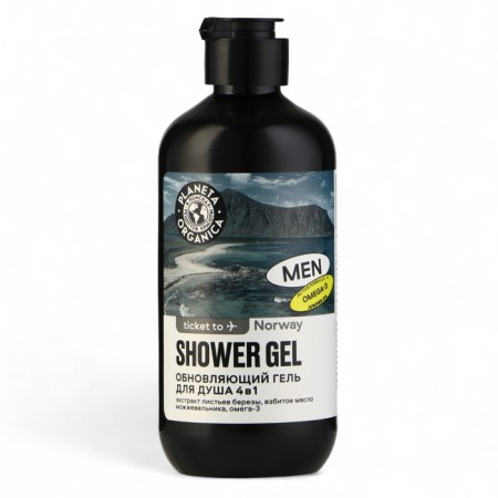 Planeta Organica Ticket to Men Norway Male Book 4V1, 400 ml