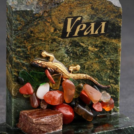 Souvenir-Skol "Lizard", with stones, small, mix-3
