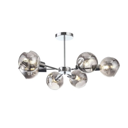 Ceiling EVOLUCE lamp. Sle155102-06. Gentore. 6x60 watts, E14, 65x65x35.5 cm, chromium color-11
