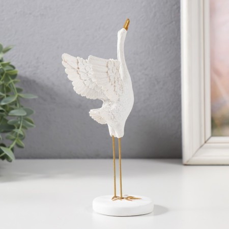 Souvenir Polystone "White Heron" mix 16.5x5.6x5 cm-2