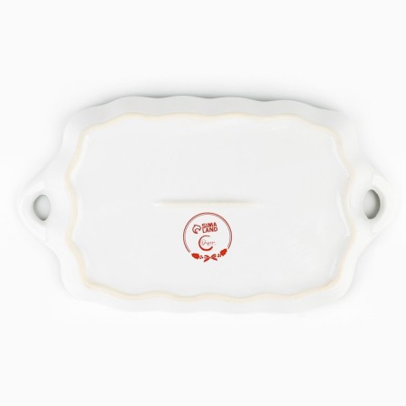 New Year! New Year's ceramic dish "Gingerbread men", 23x13x2.5 cm, white color-2