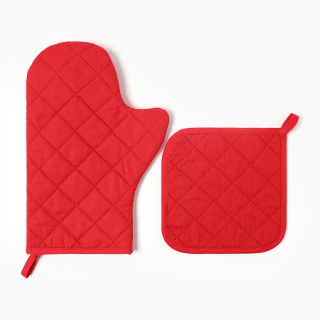 Set of kitchen shade Snake Party: Take 17x17 cm, mittens-plate 20x28 cm, 35% cotton, 65% p/e-1