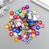 A set of decor for the creativity of rhinestones diameter 1 cm "multi -colored" 12x12.5 cm weight - 17 grams