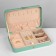 Organizer for jewelry "Portable box", 8 stripes, 4 places, 14 × 21 × 4.5 cm, green color