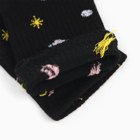 Women's socks, black color/space, size 35-37-3
