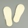 Disposable slippers, Light standard, milk / white, with a closed cape, 42 p.