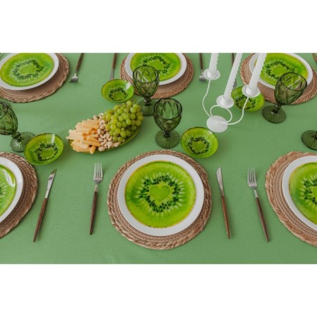 Plate Glass Dunnered Daulay "Romantic Kiwi", D = 20 cm-5