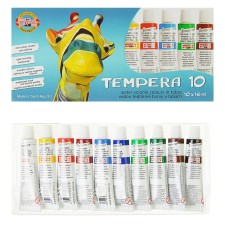 Temporary paints in Koh-I-Noor tubes, 10 colors x 16 ml, without brush