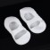 Socks for pedicure, silicone, with perforation, with a strap, 15 × 9 cm, size S, white color