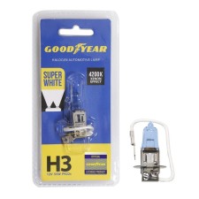 Car halogen lamp Goodyear H3, 12V 55W PK22S, Super White