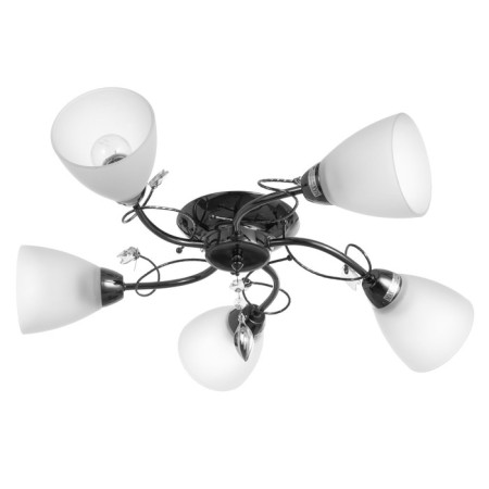 Milan chandelier 5x40W E27 Black 55x53x17 cm