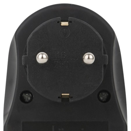 Adapter 1 Nest + 2 USB port, on the euro fork, s/h, 16a, 230V, 3680W, IP20, black, 27419 3-5