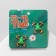 Emall earrings "frogs" with fingers, colored in gold