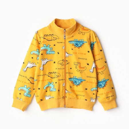 Sweatshirt for a boy, mustard color, height 98 cm
