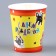 A one -time paper glass "Happy Birthday" dogs, 250ml