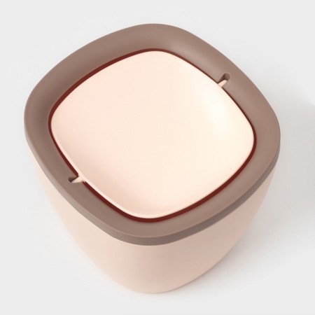 Garbage bin "Santor" 2.5l, 16.5x16x12.5 cm, beige color-3