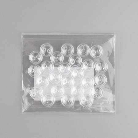 A set of buttons, 2 punctures, d = 11 mm, 25 pcs, the color is transparent-2