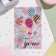 Postcard "Beloved daughter!" Congrev, embossing, candies, 12.5x19.5 cm