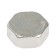 Otmo plug, 3/4 ", internal carving, nickelly brass