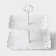 Rectangular shares of Vivienne, 2 tiers, 22.5 × 16 cm, 26.5 × 19 cm, white color, white.