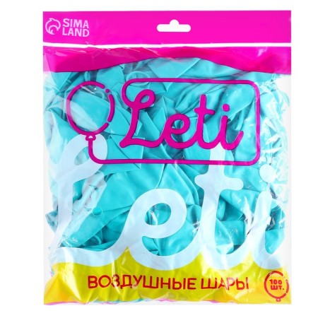 Latex ball 12 ", pastel, set 100 pcs., Biryuzovoy color-3