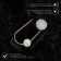 Pin "Bead", 7 cm, white color in gold