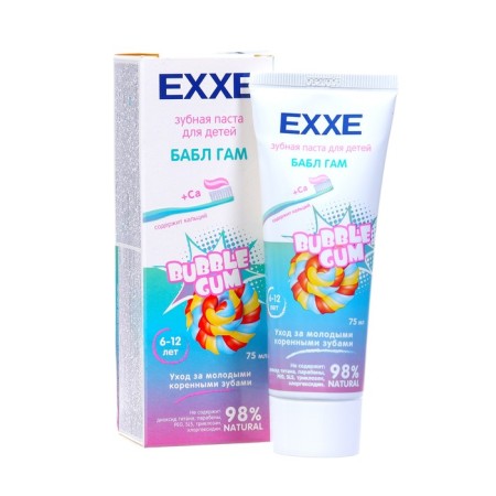 Children's toothpaste Exxe with calcium "Babb Gam", 75 ml