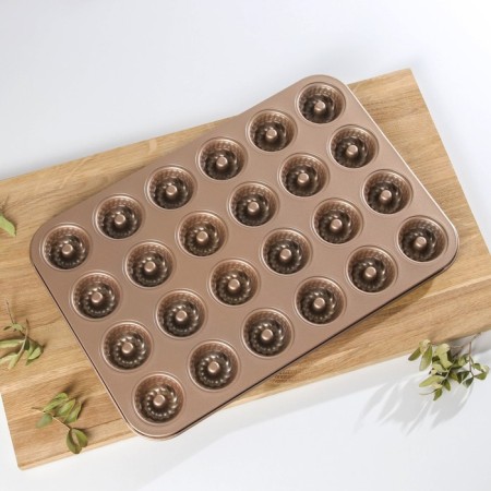Gold baking uniform, 37.5 × 26 × 2.2 cm, 24 cells, anti -stick coating, gold color-1