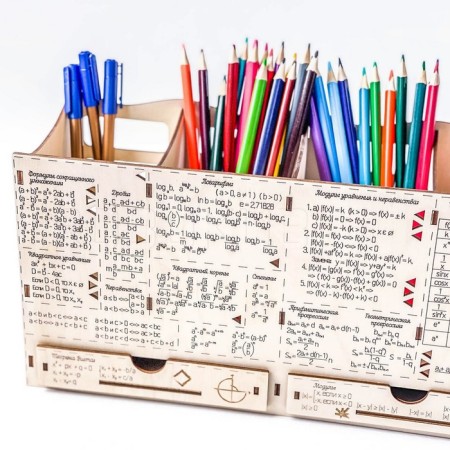 Stand for pencils and pens Robokub "Mathematics: Formulas"-3