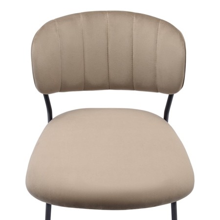 Eirill chair, 530 × 590 × 770 mm, velor, color light brown-9