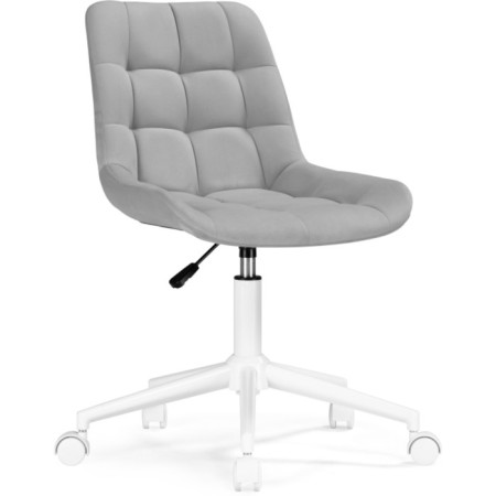 Computer chair Chester Metal/velor, white/gray 49x60x84 cm