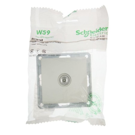 Television socket "W59" Sche RTS-151-4-86, single, hidden, terminal, champagne color-2