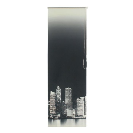 Rolled curtain 60 x175 cm "City", black and white color