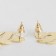 Earrings Metal "Atmosphere" palm pattern, color gold
