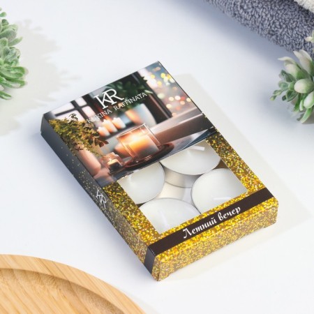 Aromatic tea candle 6 pcs. In the box, "Summer evening"-3