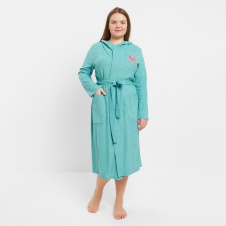 Women's bathrobe, green color, size 54