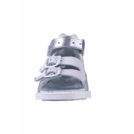 Baby sandals, size 19, silver color-2