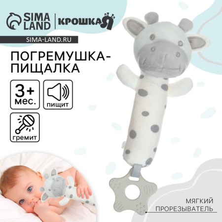 The squeak is a rattle "Layer", with a teether, crumb I-1