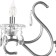 Lamp wall -mounted burea pelry 13x29x45, 1x60W E14, chrome