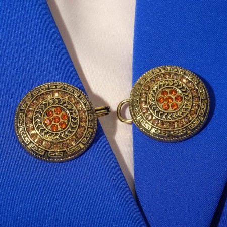 Circum clamp "Circle" in ornaments, color gold in black gold-2