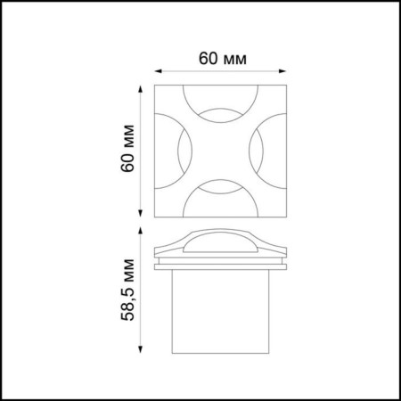 Step lights LED SCALA, 3 W, 4000K, LED, Black color, D = 56mm-2