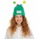 Carnival hat "Eye-player" with horns of pr 56-58, green color