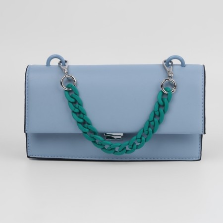A chain for a bag, with carbines, plastic, 23 × 17 mm, 30 cm, green/silver color-3