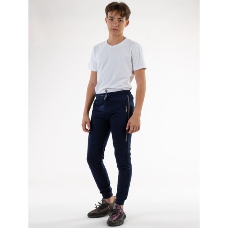 Sports pants for ISee boys, height 146-152 cm, dark blue color-5